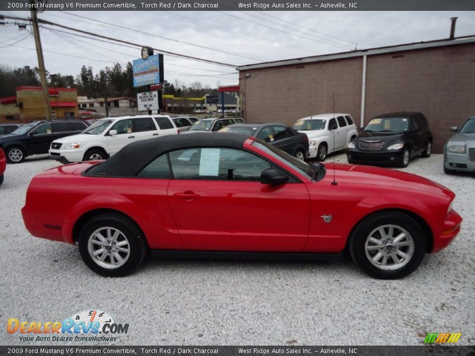 2009 Ford Mustang V6 Premium Convertible Torch Red / Dark Charcoal Photo #5
