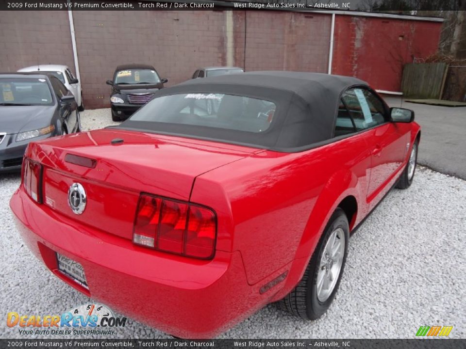 2009 Ford Mustang V6 Premium Convertible Torch Red / Dark Charcoal Photo #6