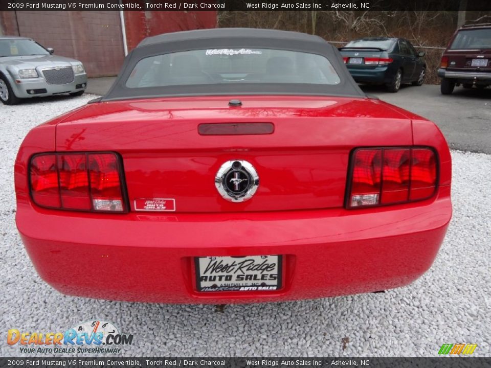 2009 Ford Mustang V6 Premium Convertible Torch Red / Dark Charcoal Photo #7