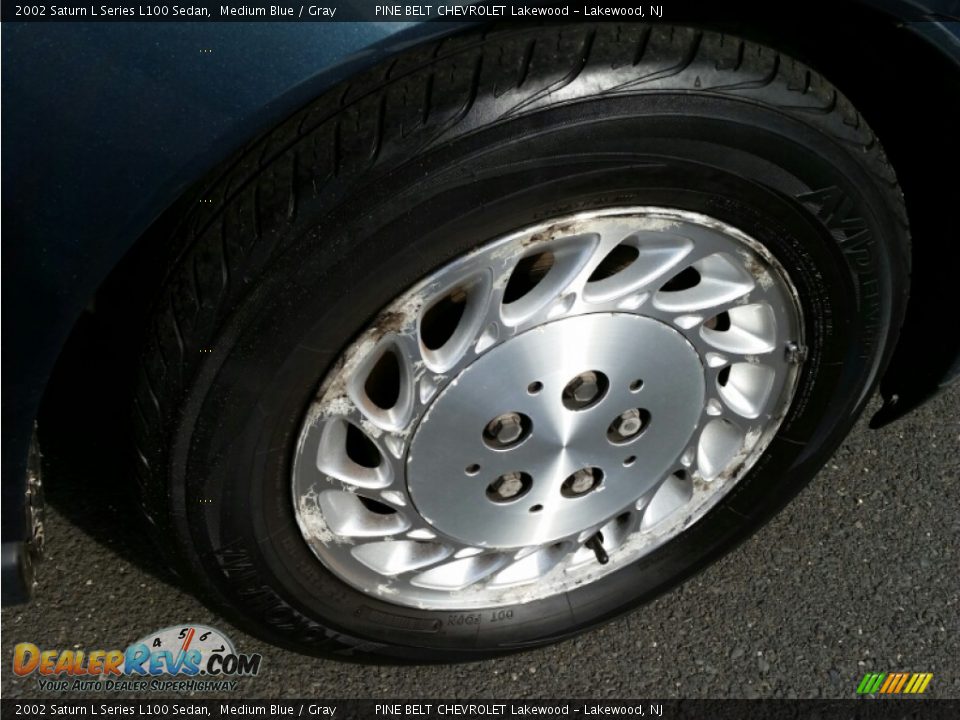 2002 Saturn L Series L100 Sedan Medium Blue / Gray Photo #4