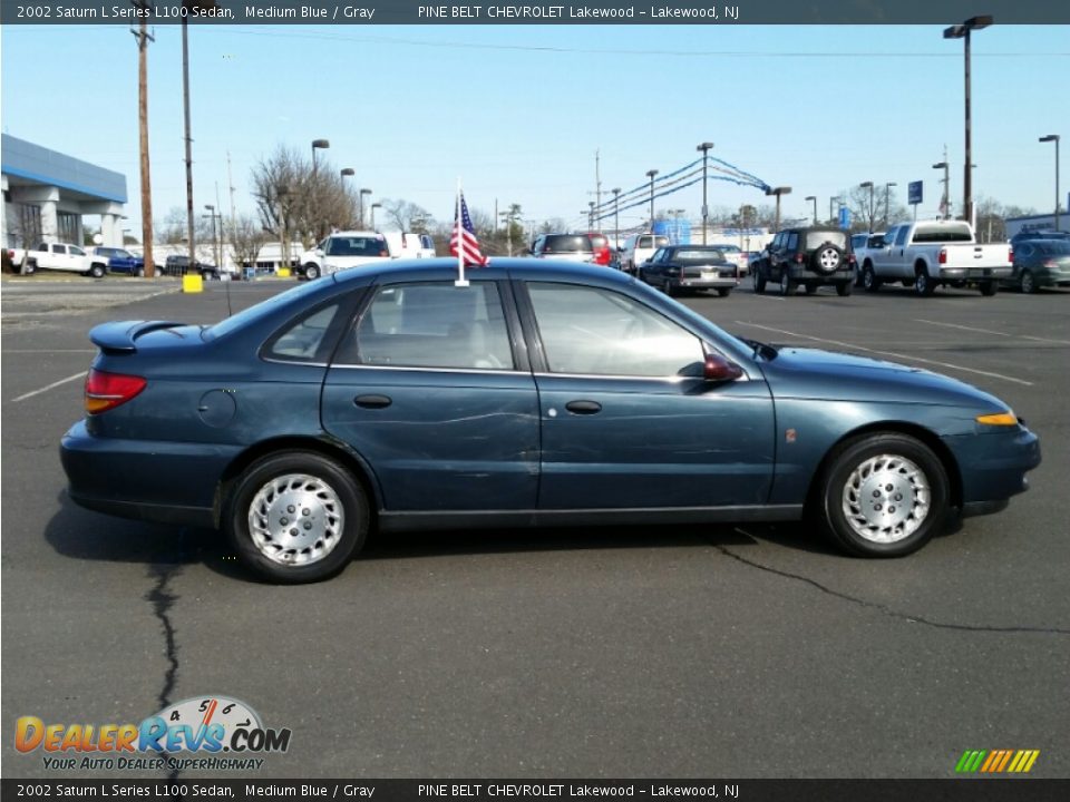 2002 Saturn L Series L100 Sedan Medium Blue / Gray Photo #5