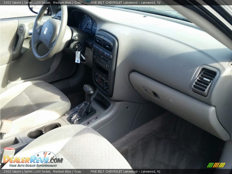 2002 Saturn L Series L100 Sedan Medium Blue / Gray Photo #6