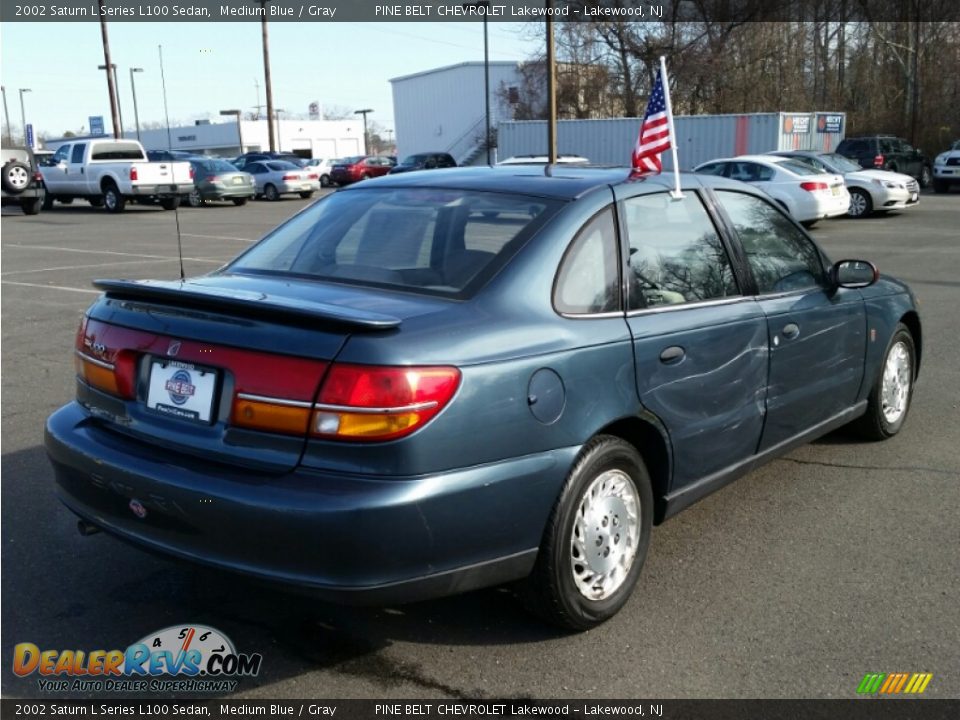 2002 Saturn L Series L100 Sedan Medium Blue / Gray Photo #7
