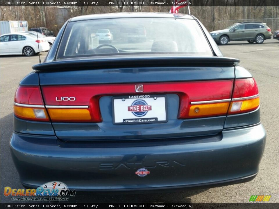 2002 Saturn L Series L100 Sedan Medium Blue / Gray Photo #8