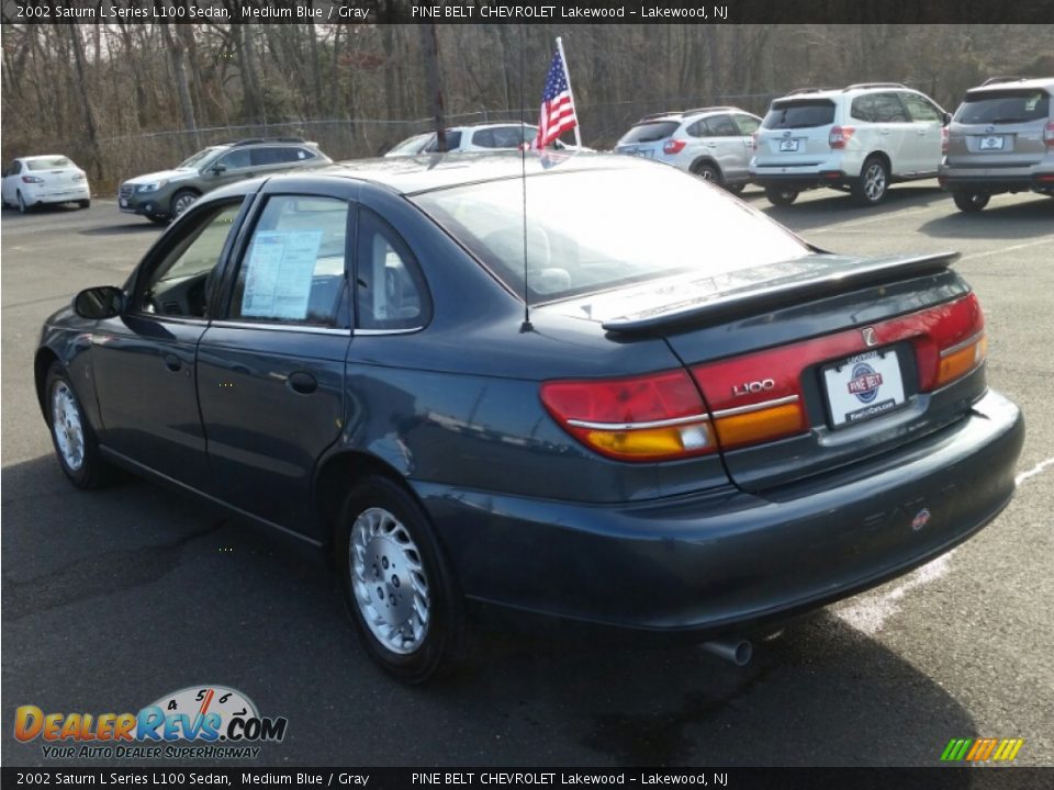 2002 Saturn L Series L100 Sedan Medium Blue / Gray Photo #9