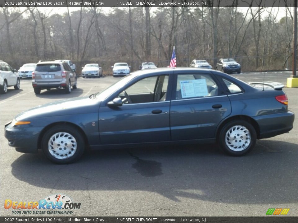 2002 Saturn L Series L100 Sedan Medium Blue / Gray Photo #10