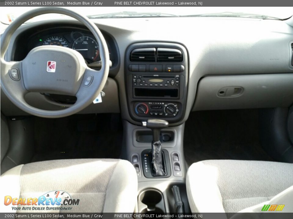2002 Saturn L Series L100 Sedan Medium Blue / Gray Photo #12