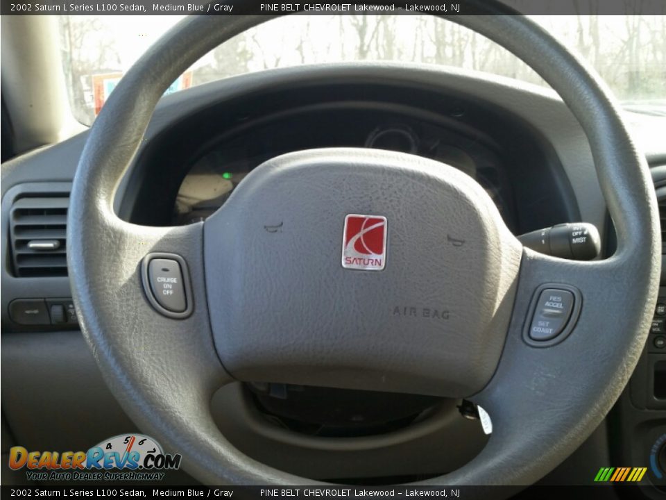 2002 Saturn L Series L100 Sedan Medium Blue / Gray Photo #13
