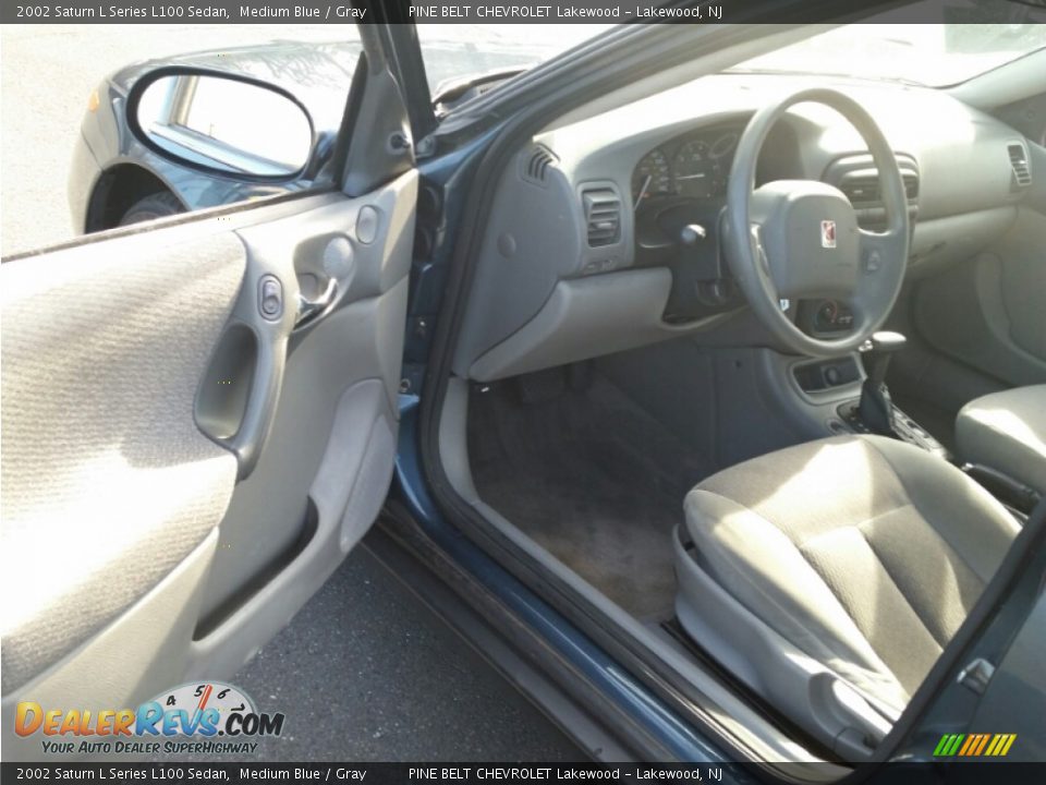 2002 Saturn L Series L100 Sedan Medium Blue / Gray Photo #16