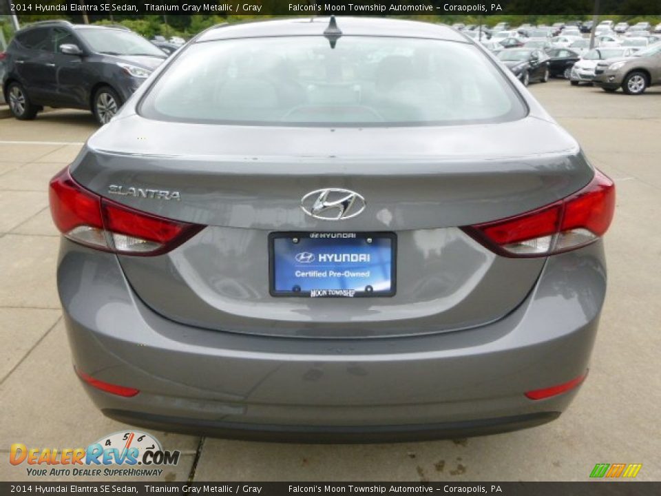 2014 Hyundai Elantra SE Sedan Titanium Gray Metallic / Gray Photo #3