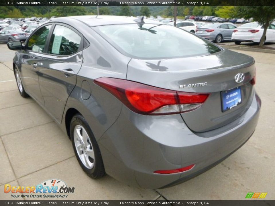 2014 Hyundai Elantra SE Sedan Titanium Gray Metallic / Gray Photo #4