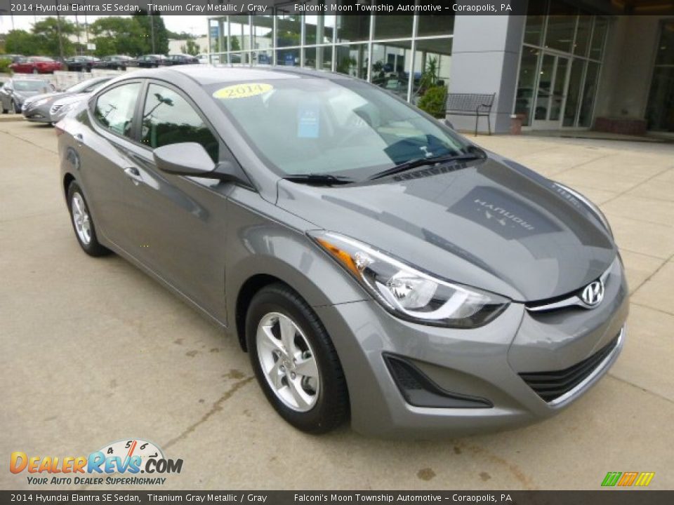 2014 Hyundai Elantra SE Sedan Titanium Gray Metallic / Gray Photo #8
