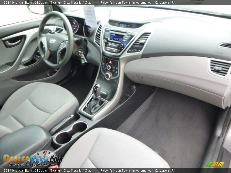 2014 Hyundai Elantra SE Sedan Titanium Gray Metallic / Gray Photo #11