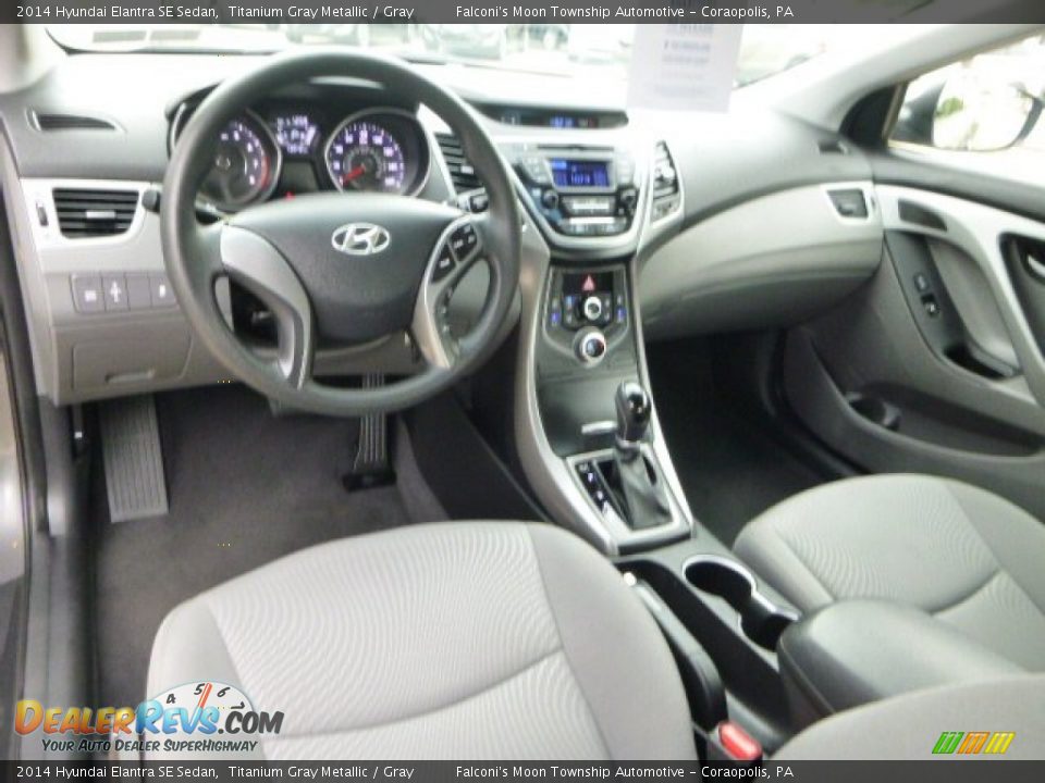 2014 Hyundai Elantra SE Sedan Titanium Gray Metallic / Gray Photo #17