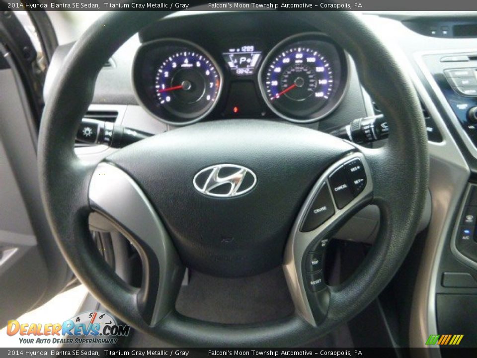 2014 Hyundai Elantra SE Sedan Titanium Gray Metallic / Gray Photo #22