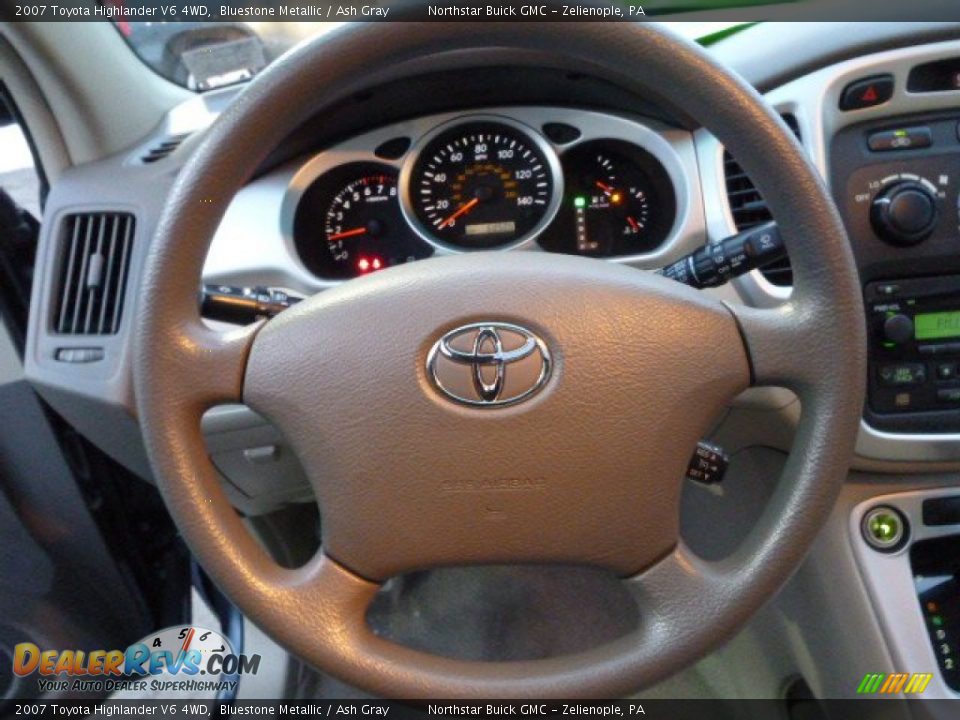2007 Toyota Highlander V6 4WD Bluestone Metallic / Ash Gray Photo #16