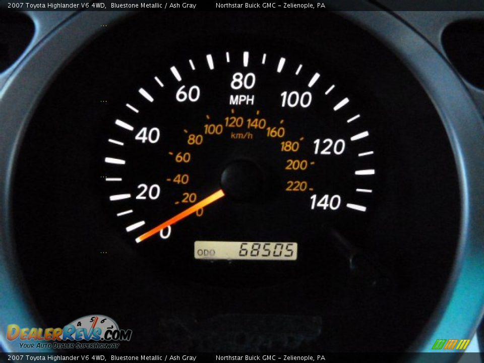 2007 Toyota Highlander V6 4WD Bluestone Metallic / Ash Gray Photo #19