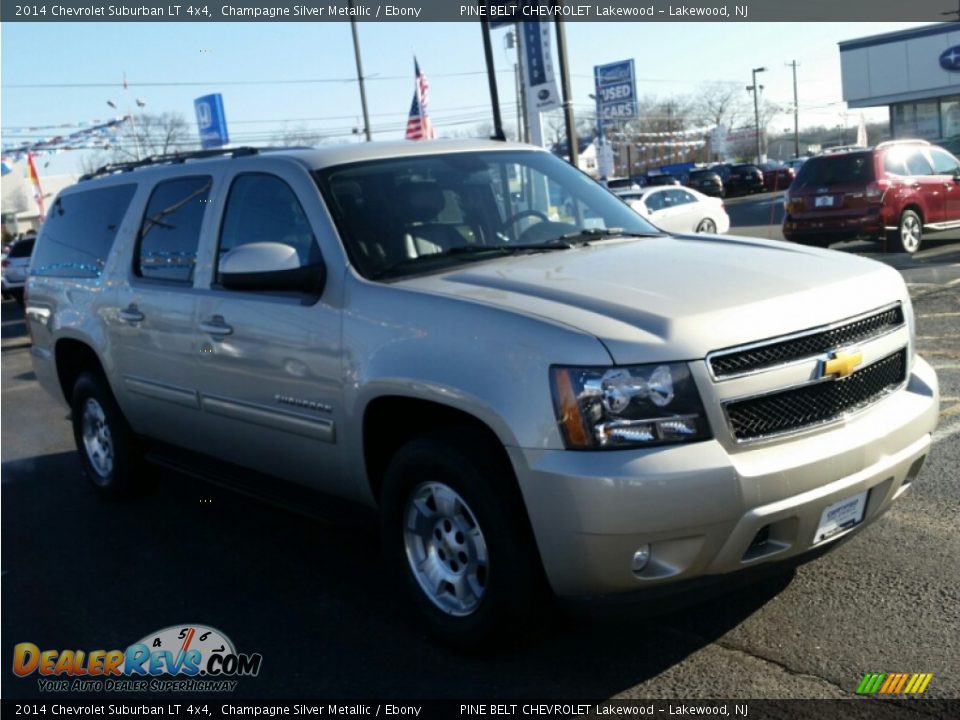 2014 Chevrolet Suburban LT 4x4 Champagne Silver Metallic / Ebony Photo #3