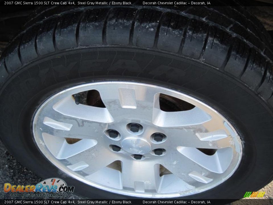 2007 GMC Sierra 1500 SLT Crew Cab 4x4 Steel Gray Metallic / Ebony Black Photo #6