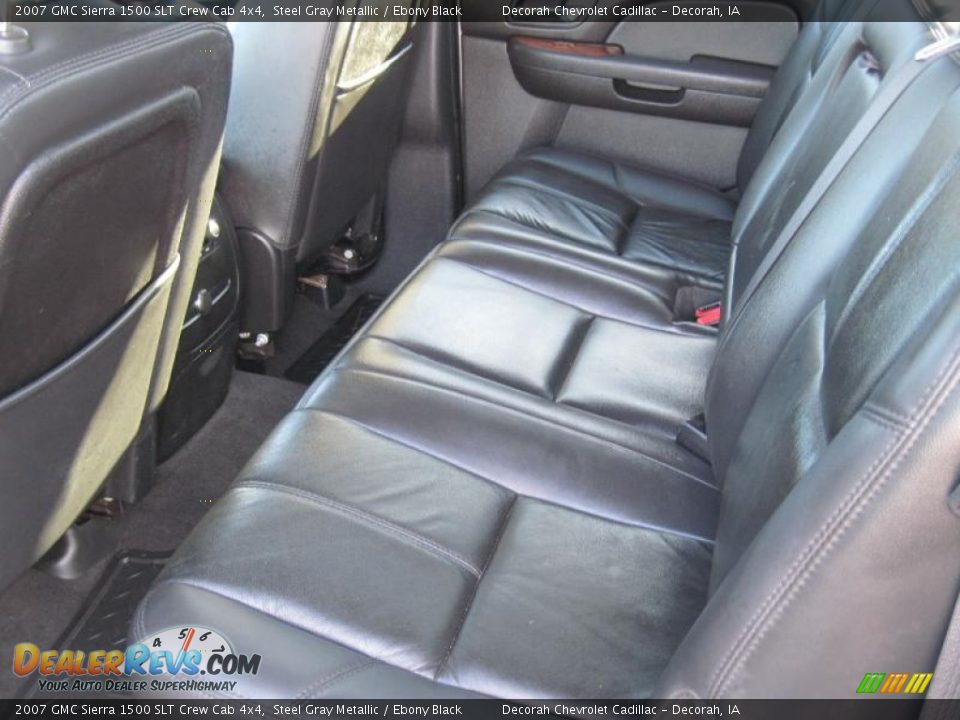 2007 GMC Sierra 1500 SLT Crew Cab 4x4 Steel Gray Metallic / Ebony Black Photo #7