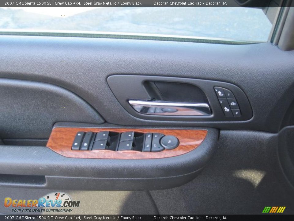 2007 GMC Sierra 1500 SLT Crew Cab 4x4 Steel Gray Metallic / Ebony Black Photo #8