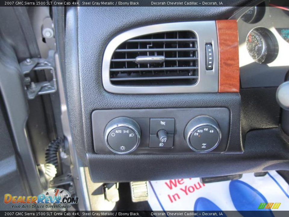 2007 GMC Sierra 1500 SLT Crew Cab 4x4 Steel Gray Metallic / Ebony Black Photo #9