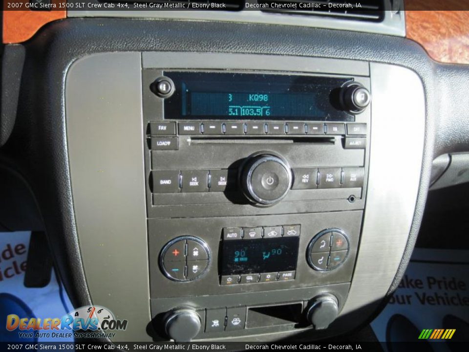 2007 GMC Sierra 1500 SLT Crew Cab 4x4 Steel Gray Metallic / Ebony Black Photo #10