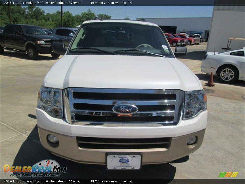 2014 Ford Expedition XLT White Platinum / Camel Photo #2