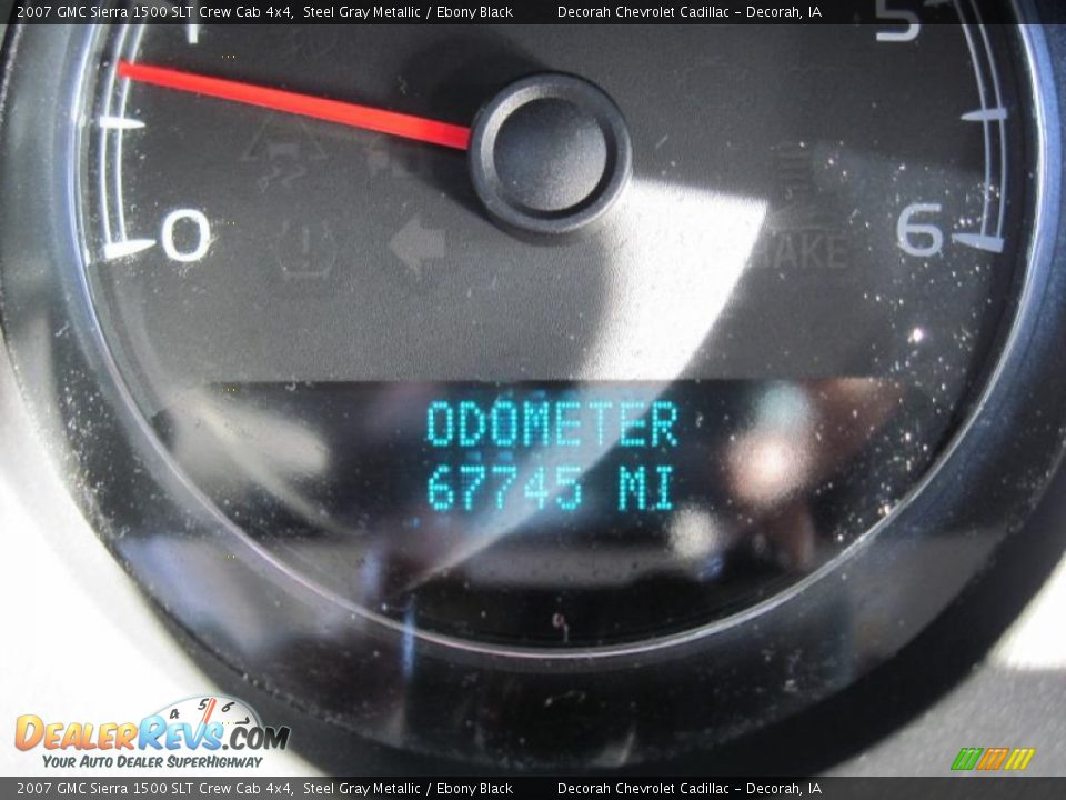2007 GMC Sierra 1500 SLT Crew Cab 4x4 Steel Gray Metallic / Ebony Black Photo #12