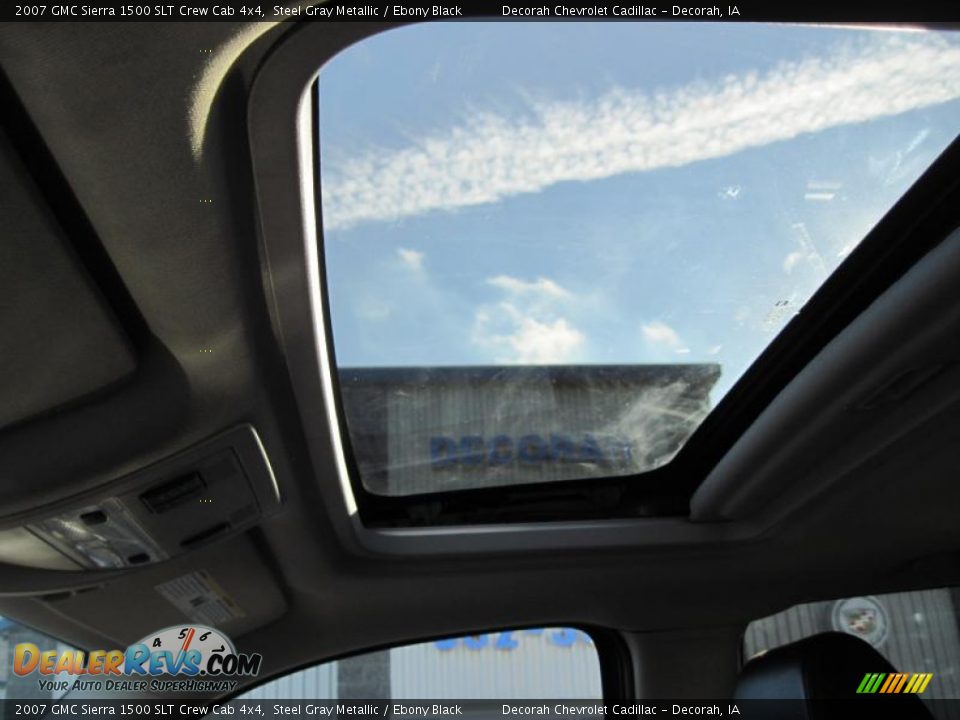 2007 GMC Sierra 1500 SLT Crew Cab 4x4 Steel Gray Metallic / Ebony Black Photo #14