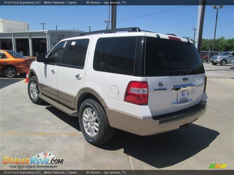 2014 Ford Expedition XLT White Platinum / Camel Photo #4
