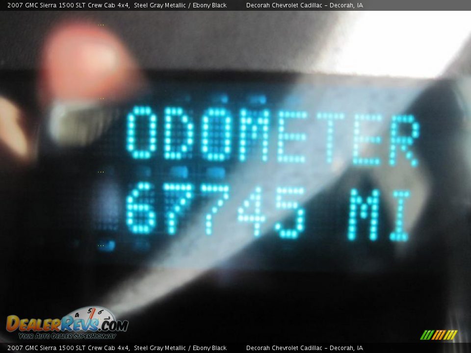 2007 GMC Sierra 1500 SLT Crew Cab 4x4 Steel Gray Metallic / Ebony Black Photo #15