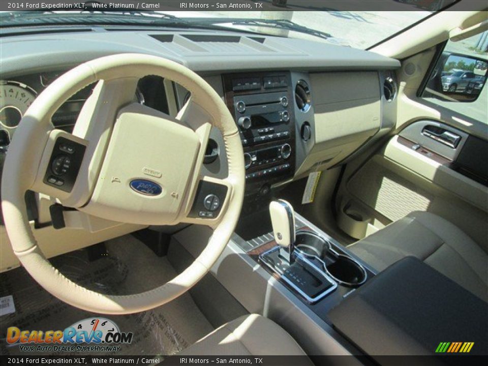 2014 Ford Expedition XLT White Platinum / Camel Photo #8