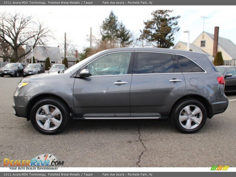2011 Acura MDX Technology Polished Metal Metallic / Taupe Photo #6