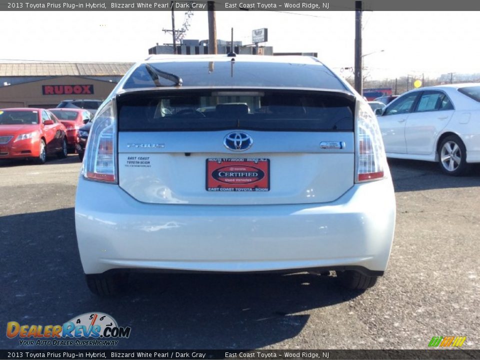 2013 Toyota Prius Plug-in Hybrid Blizzard White Pearl / Dark Gray Photo #4