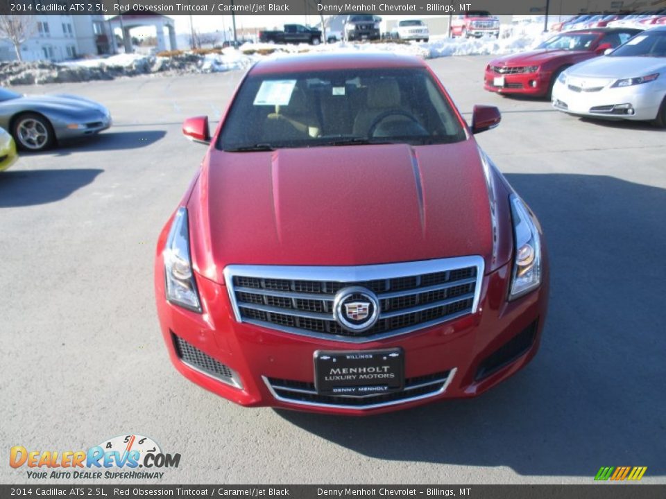 2014 Cadillac ATS 2.5L Red Obsession Tintcoat / Caramel/Jet Black Photo #8