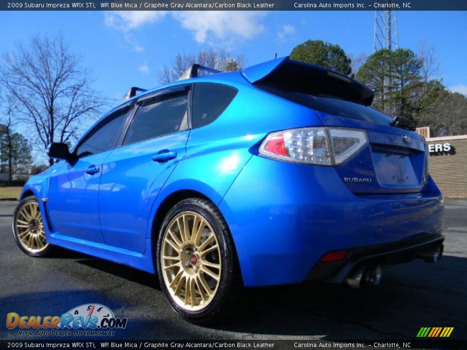 2009 Subaru Impreza WRX STi WR Blue Mica / Graphite Gray Alcantara/Carbon Black Leather Photo #8