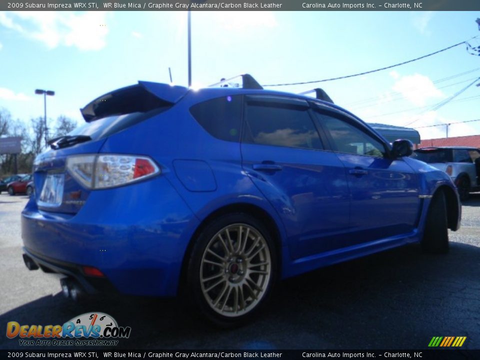 2009 Subaru Impreza WRX STi WR Blue Mica / Graphite Gray Alcantara/Carbon Black Leather Photo #10