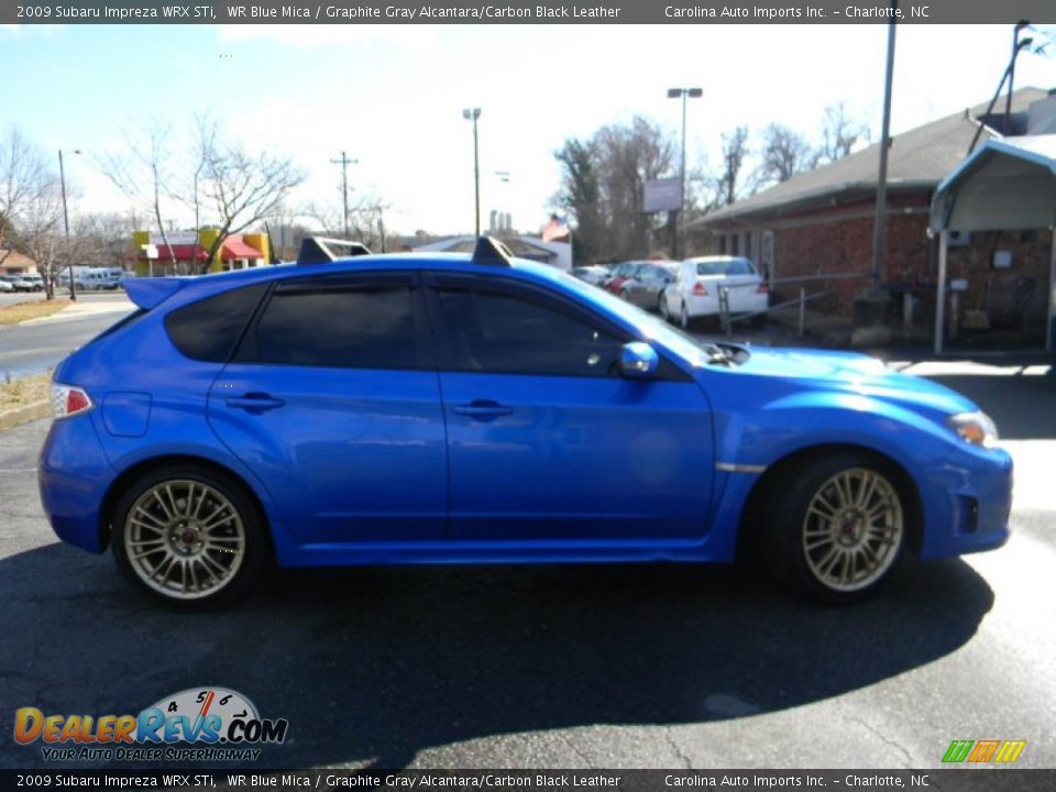 2009 Subaru Impreza WRX STi WR Blue Mica / Graphite Gray Alcantara/Carbon Black Leather Photo #11