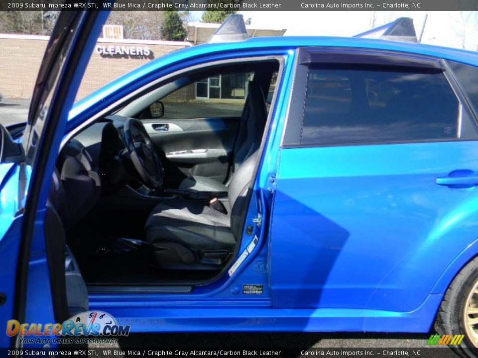 2009 Subaru Impreza WRX STi WR Blue Mica / Graphite Gray Alcantara/Carbon Black Leather Photo #17
