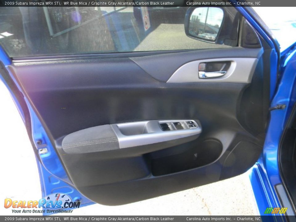 2009 Subaru Impreza WRX STi WR Blue Mica / Graphite Gray Alcantara/Carbon Black Leather Photo #18