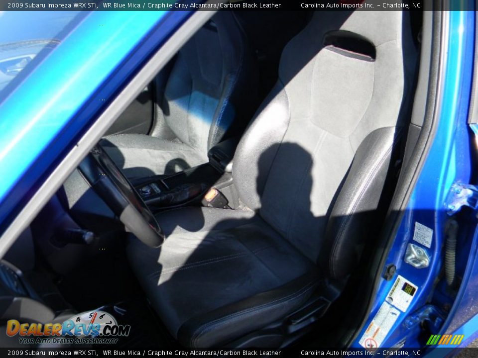 2009 Subaru Impreza WRX STi WR Blue Mica / Graphite Gray Alcantara/Carbon Black Leather Photo #19