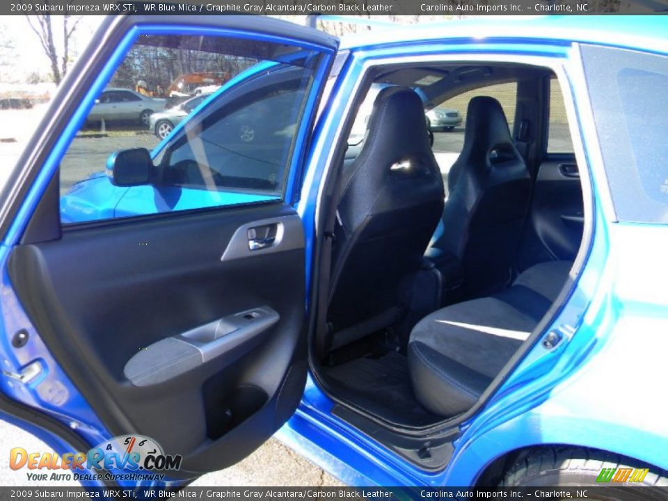 2009 Subaru Impreza WRX STi WR Blue Mica / Graphite Gray Alcantara/Carbon Black Leather Photo #20