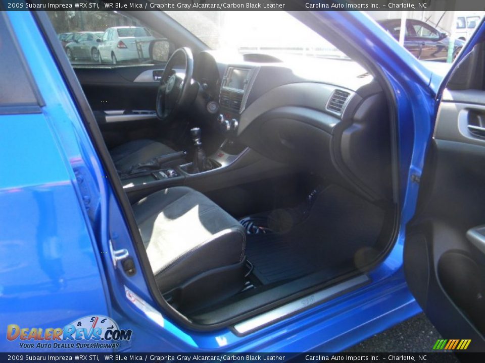 2009 Subaru Impreza WRX STi WR Blue Mica / Graphite Gray Alcantara/Carbon Black Leather Photo #22