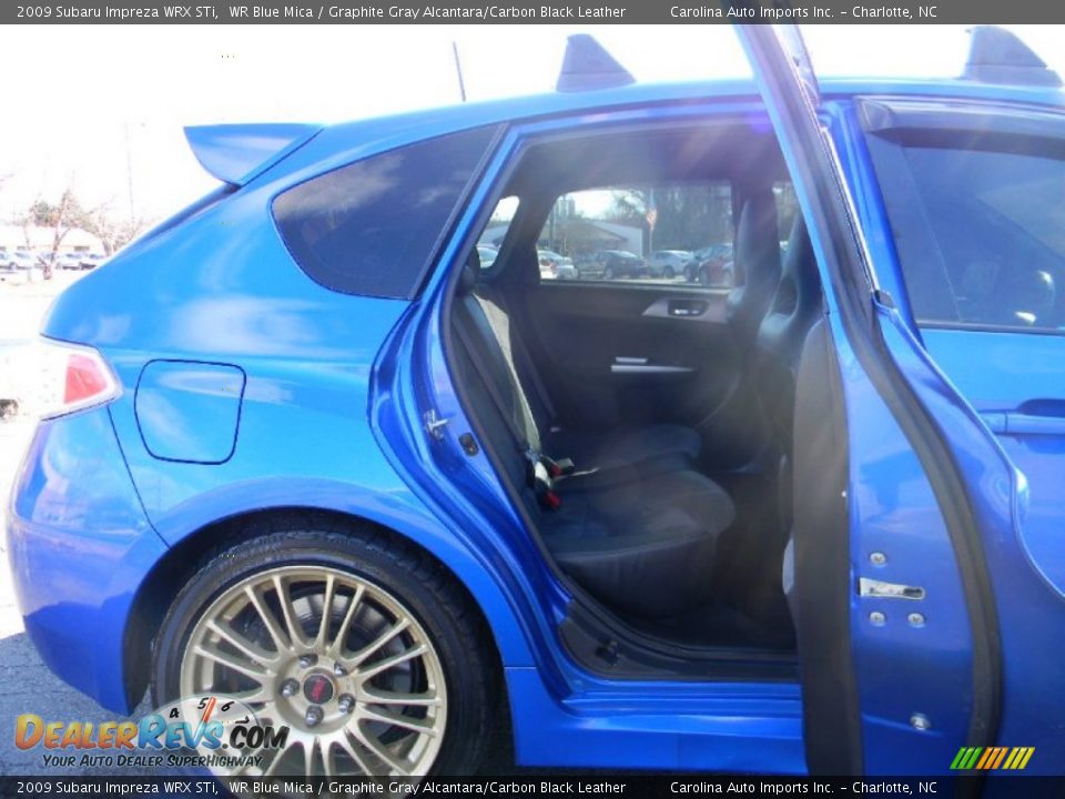 2009 Subaru Impreza WRX STi WR Blue Mica / Graphite Gray Alcantara/Carbon Black Leather Photo #24