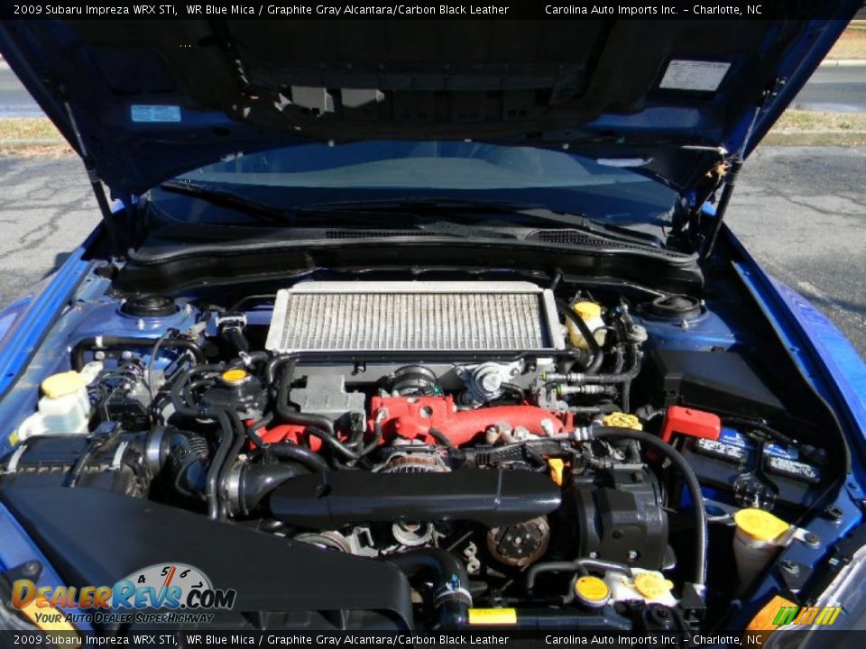 2009 Subaru Impreza WRX STi WR Blue Mica / Graphite Gray Alcantara/Carbon Black Leather Photo #25