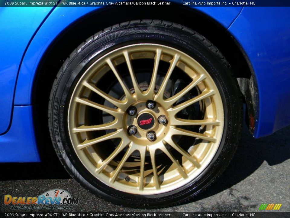 2009 Subaru Impreza WRX STi WR Blue Mica / Graphite Gray Alcantara/Carbon Black Leather Photo #26