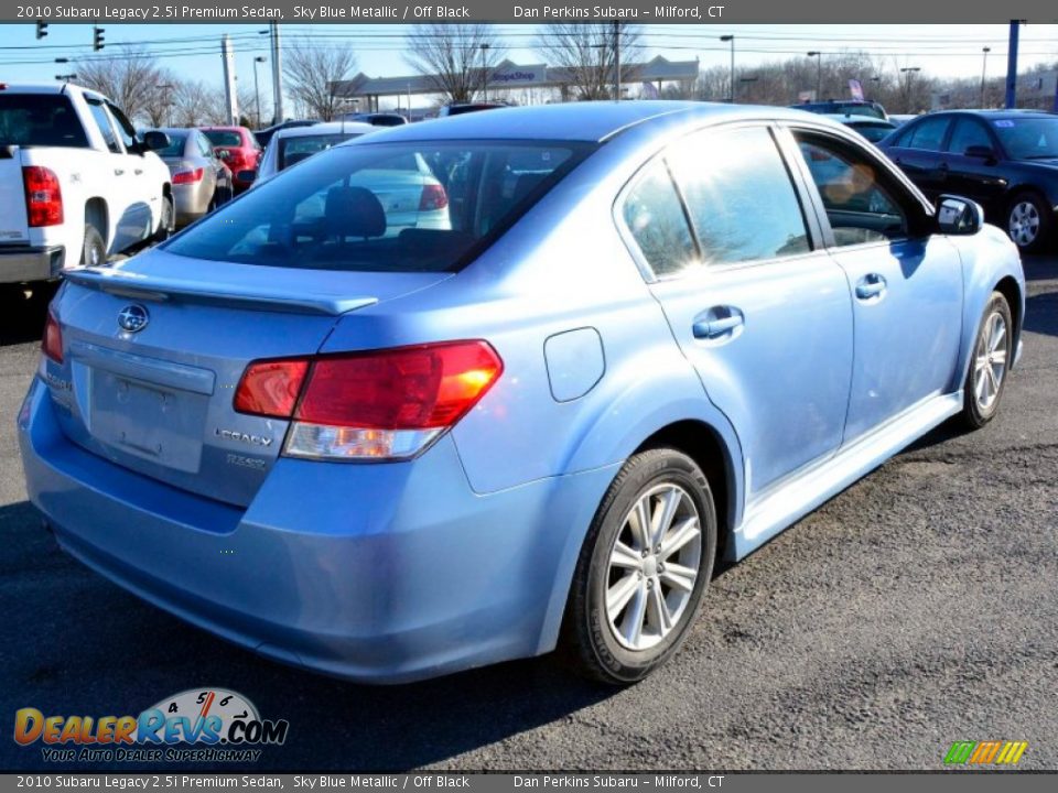 2010 Subaru Legacy 2.5i Premium Sedan Sky Blue Metallic / Off Black Photo #6