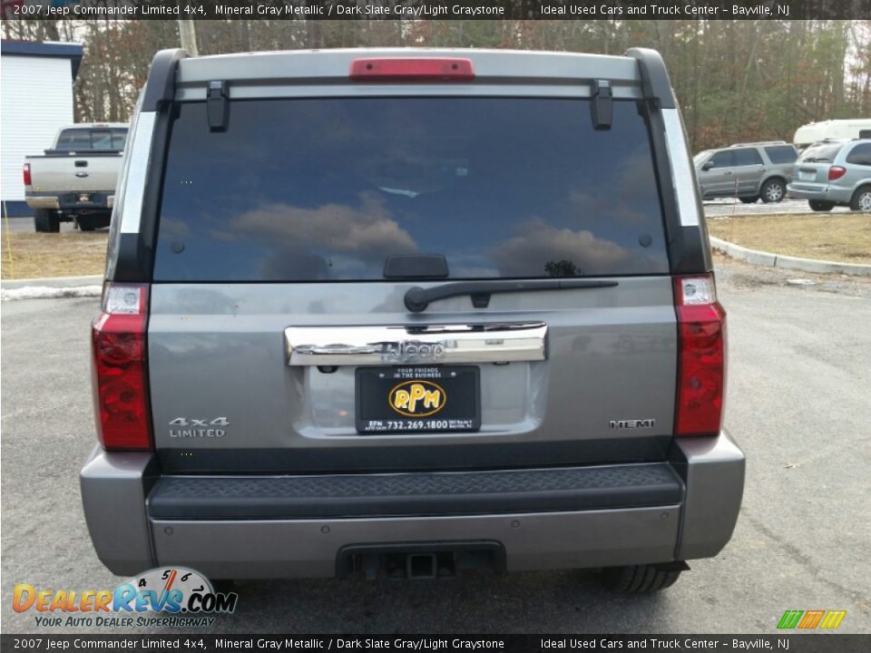2007 Jeep Commander Limited 4x4 Mineral Gray Metallic / Dark Slate Gray/Light Graystone Photo #15