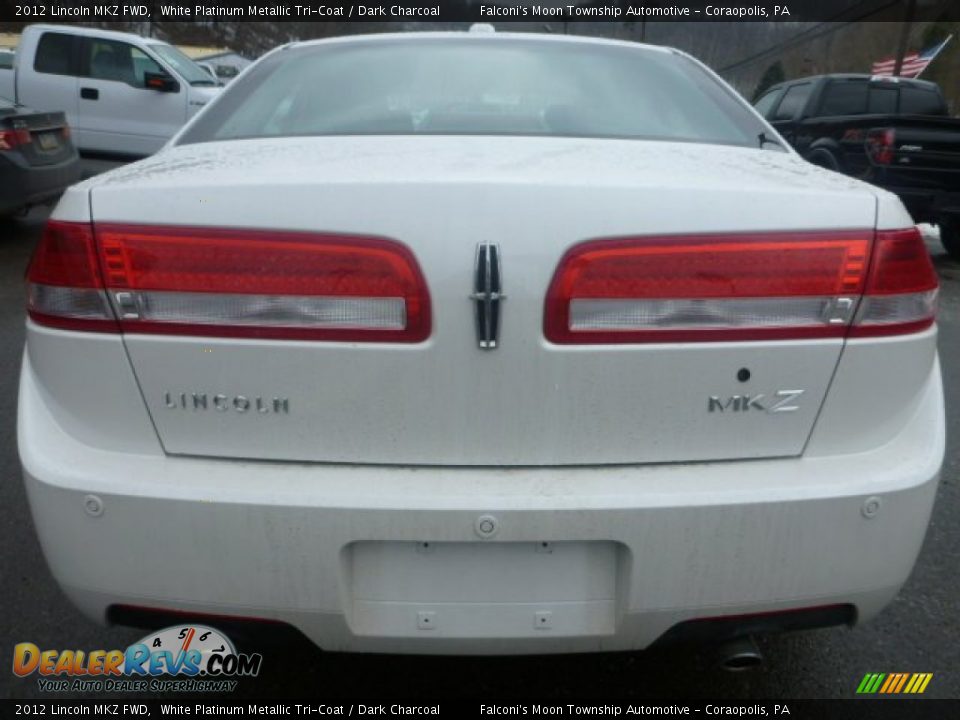 2012 Lincoln MKZ FWD White Platinum Metallic Tri-Coat / Dark Charcoal Photo #7
